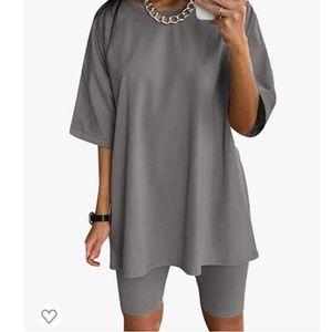 Biker Shorts & Oversized Tee